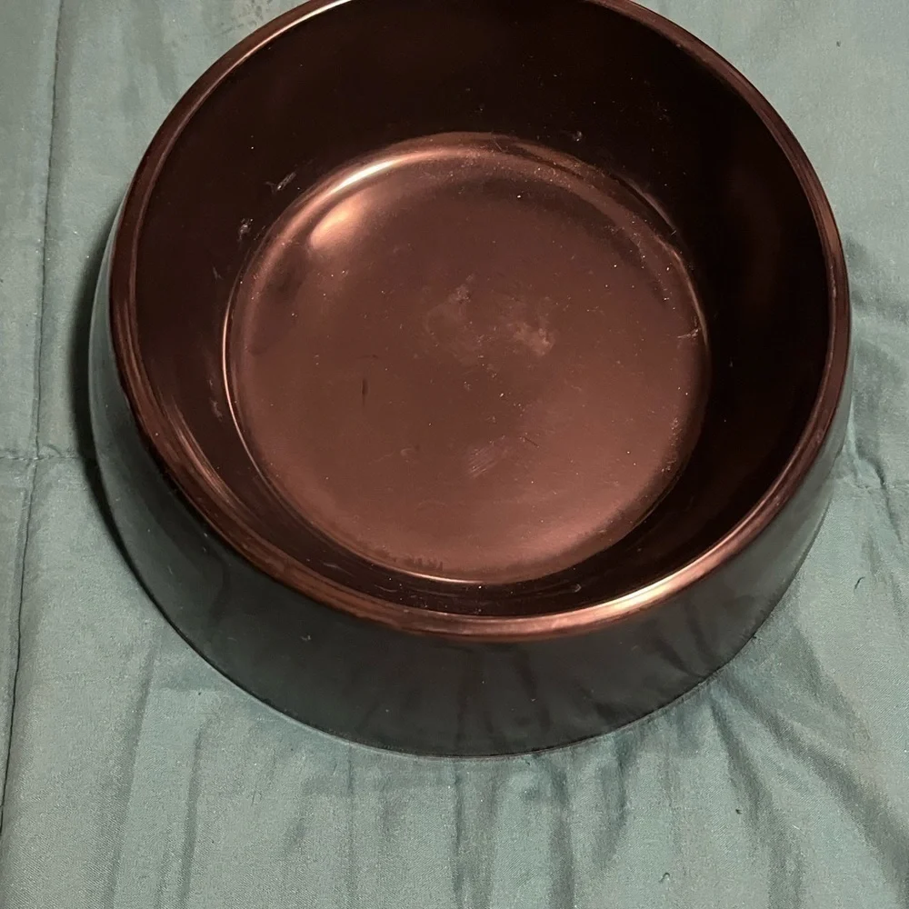 Dog bowl black melamine large dog rubber floor grip.